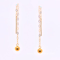 Round Bead 18K Gold Jewelry Earrings